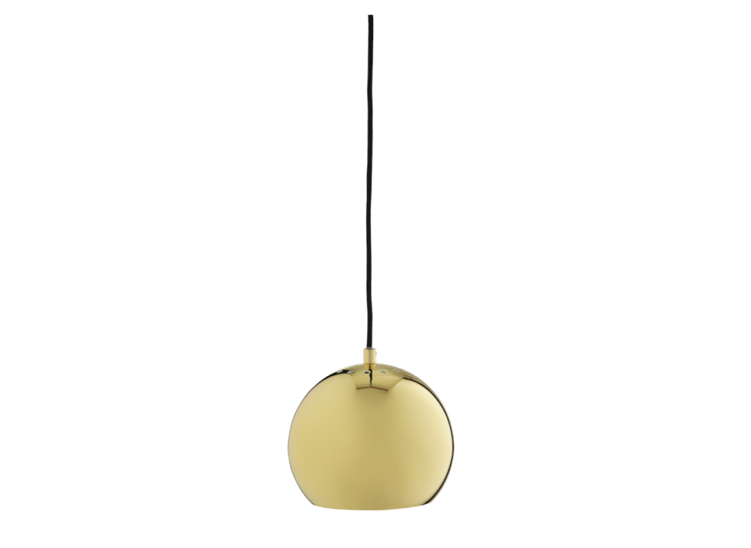 BALL PENDANT LAMP 180Ø, GLOSSY BRASS Repro Project Furniture