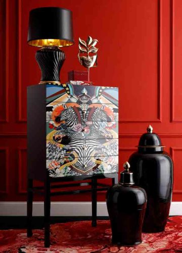 repro hand-painted cabinet 57